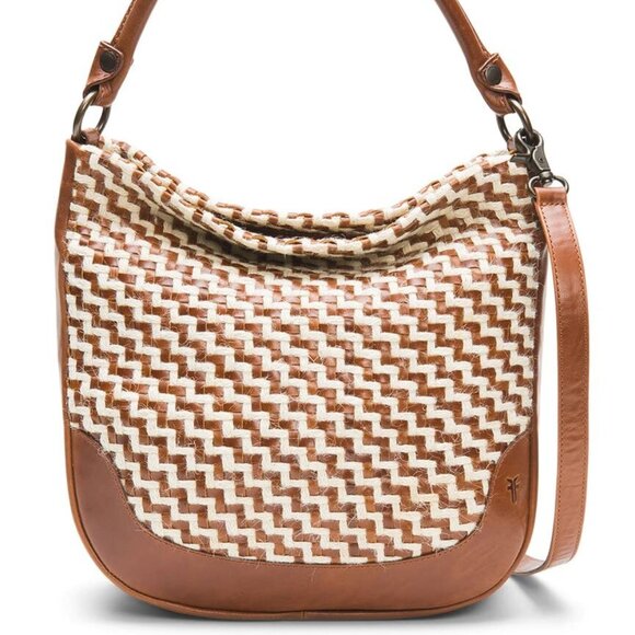 Frye Melissa Rope Weave Hobo Cognac - Picture 1 of 10
